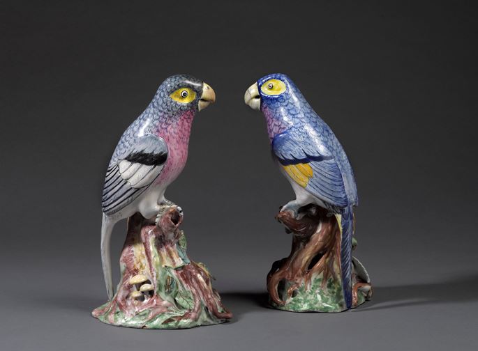 Two faience parrots  | MasterArt